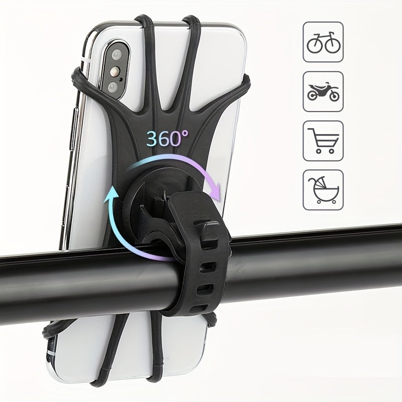 Universal Silicone Bike Phone Holder With 360 Rotation for Bicycle Motorcycle