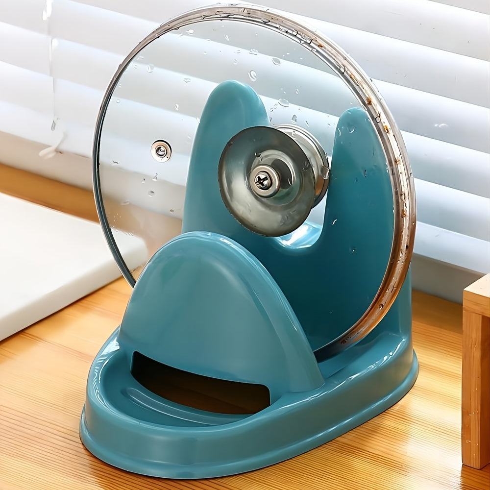 Estante organizador de plástico para cocina para cucharas, tapas y tablas de cortar