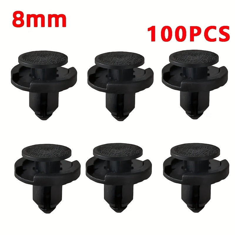 50 шт пластиковых заклепок-клипс 8 мм для автомобильного бампера, крышки багажника, фиксации листа