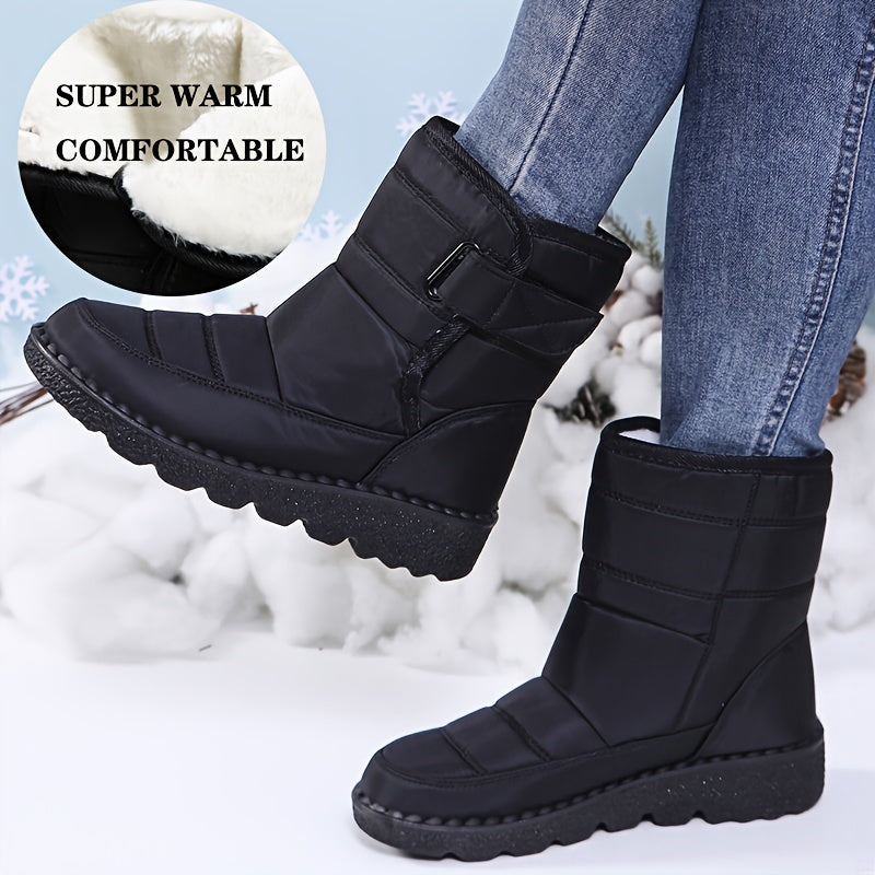Женские зимние снегоступы с толстой изоляцией для холодной погоды, противоскользящая подошва