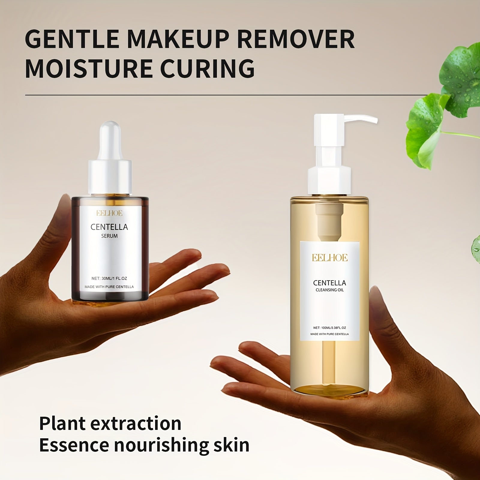 3 dona Centella Asiatica essensiyasi va 1 dona tozalovchi moy yuzni yangilash, yumshoq namlantirish va tozalash uchun ishlaydi, bu esa quruq terini yaxshilash va silliq, yumshoq teriga erishishga yordam beradi.