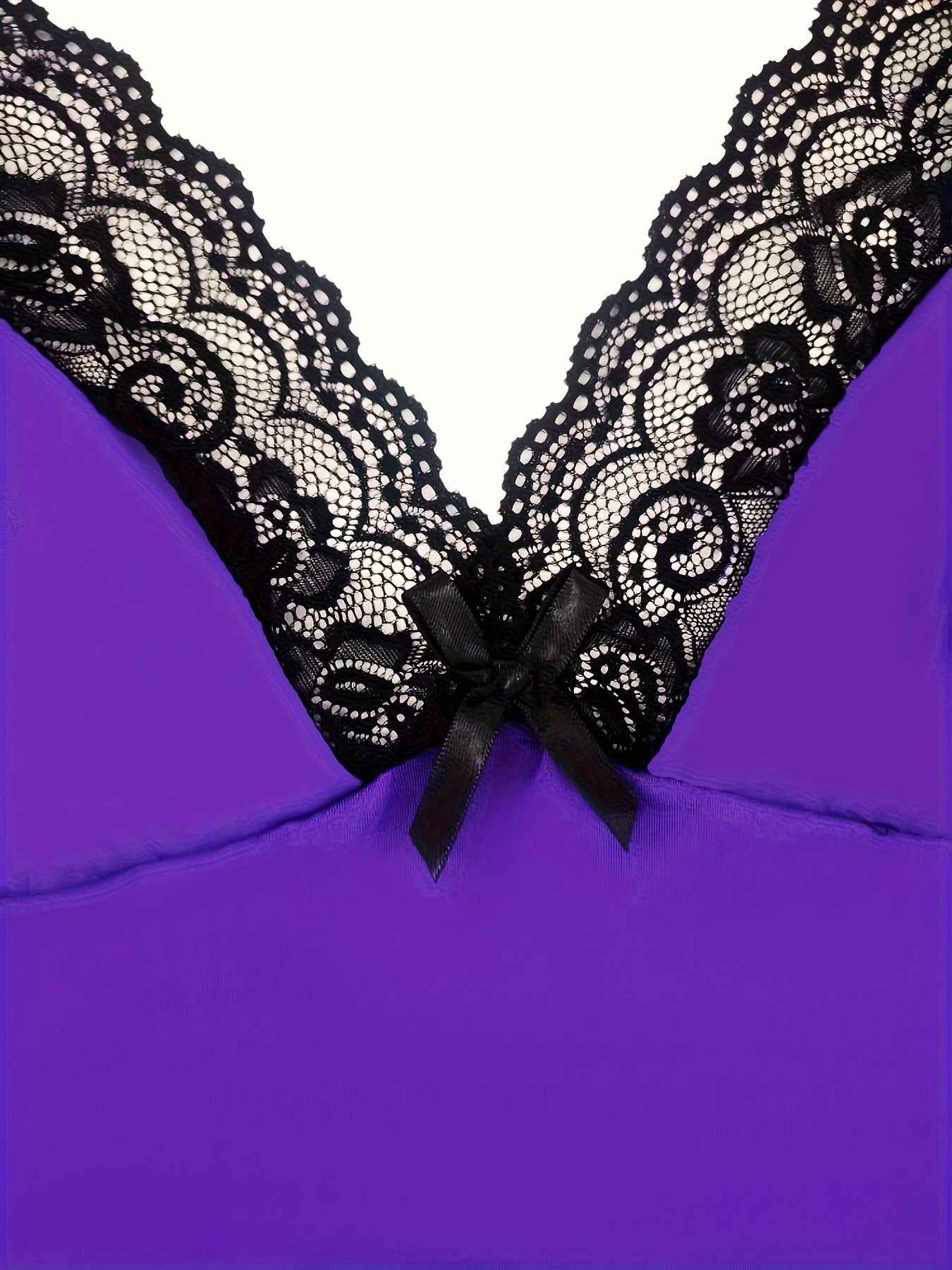 Plus o'lcham ayollar uchun ichki kiyim kiyim Deep V Lace Trim Slip kechki kiyim