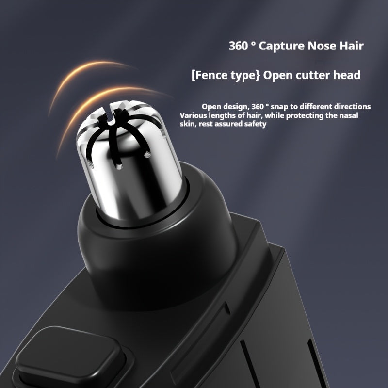 Rechargeable Nose Ear Hair Trimmer Painless Stainless Steel Blade Portable for Men Women