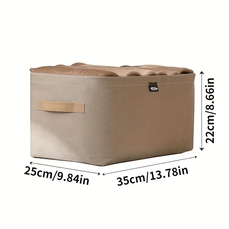 Durable Canvas Storage Basket with Steel Frame for Clothing and Home Use
