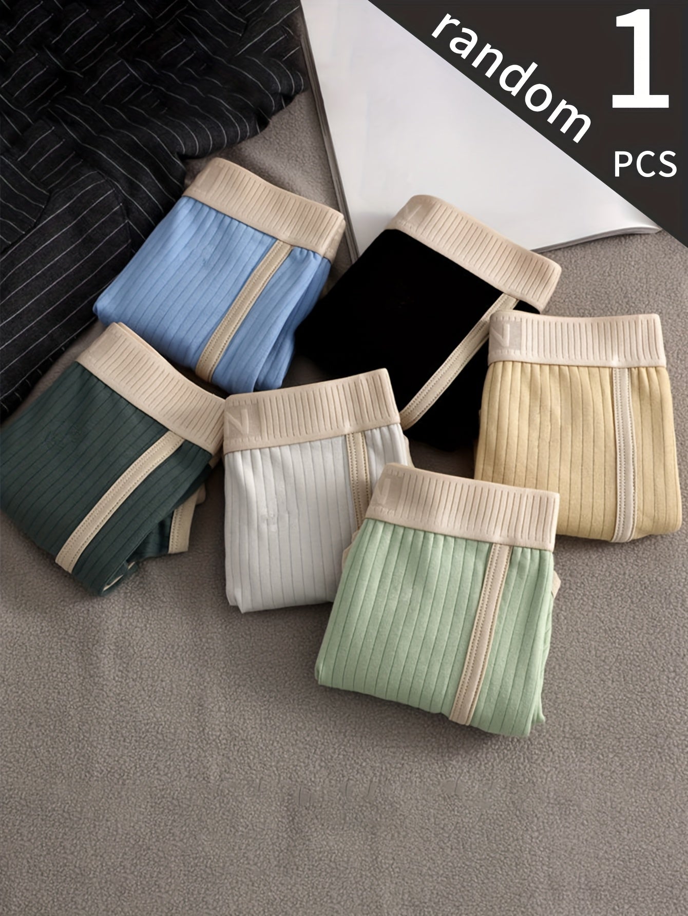 Men's Boxer Briefs Breathable Polyester Knit Solid Color Medium Stretch Lightweight