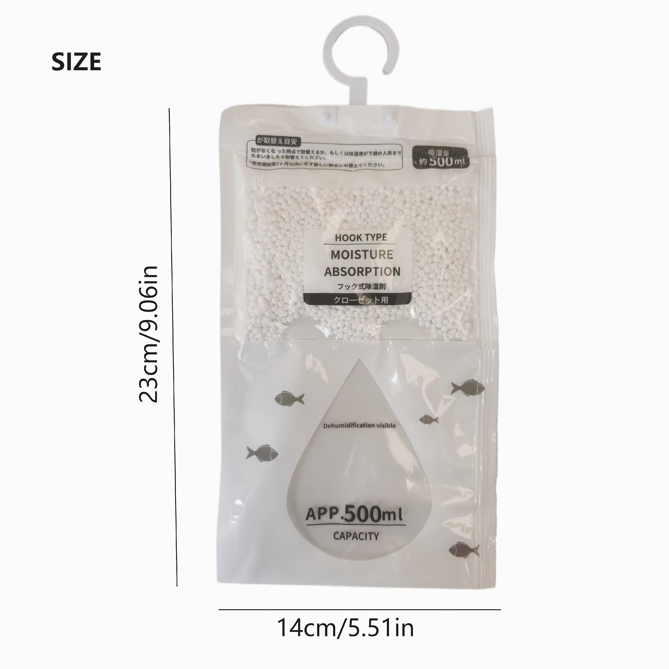 5-Pack 500ml Calcium Chloride Dehumidifier Bags for Wardrobe Closet Moisture Absorption