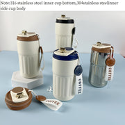 Double-Layer Stainless Steel Vacuum Coffee Mug Portable for Car Travel