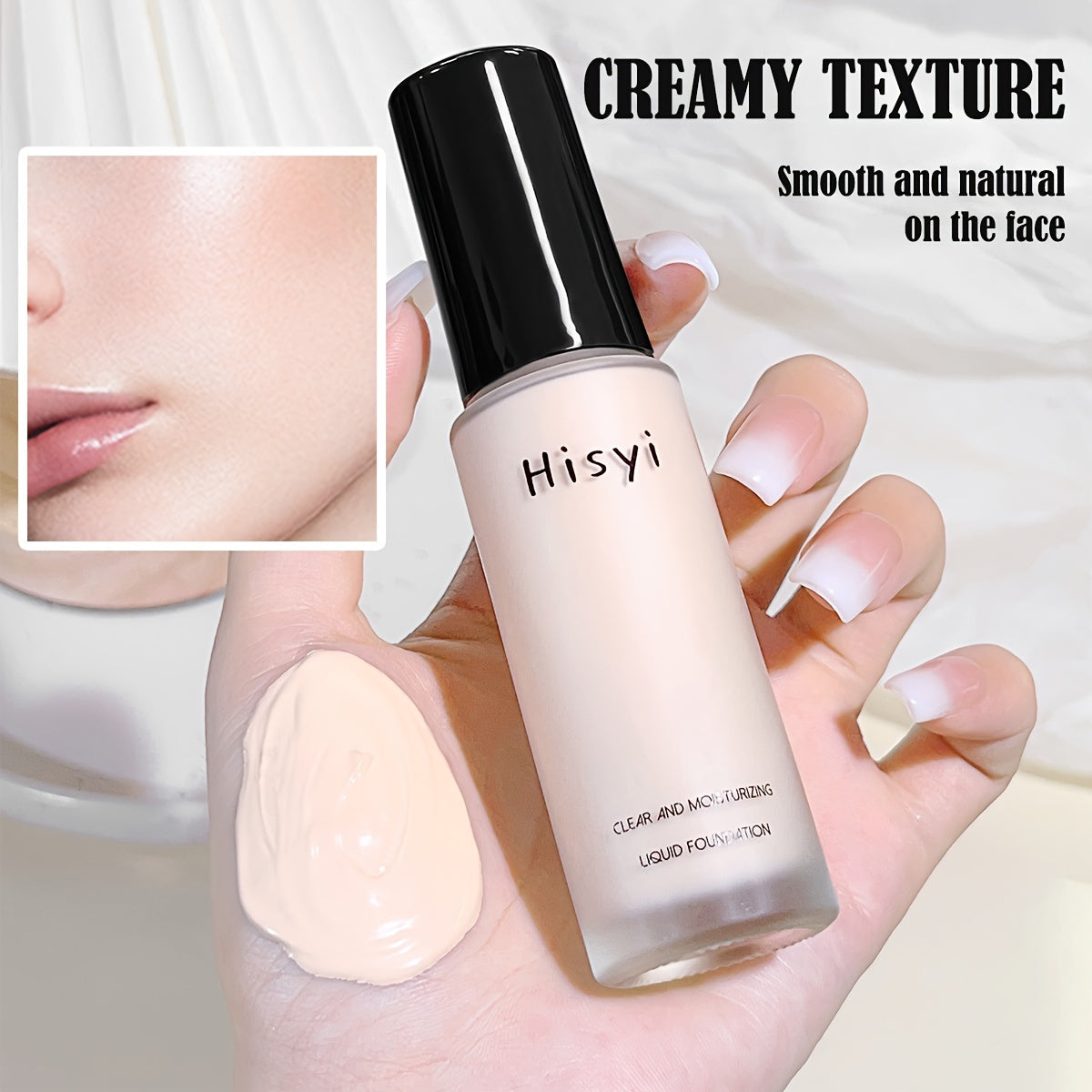 Liquid Foundation Cream for Medium Skin Full Coverage Matte Finish Daily Use