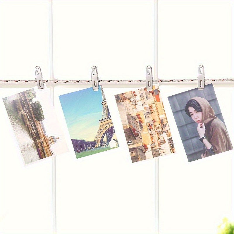 Set of 20 Heavy Duty Stainless Steel Clothespins for Hanging, Food Seals, Photos