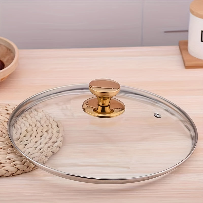 Tempered Glass Lid for Wok and Soup Pot Durable Explosion-Proof Universal Fit