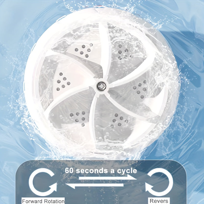 Mini portativ plastik paypoqlar va ichki kiyimlar uchun yuvish mashinasi, batareya kiritilmagan.