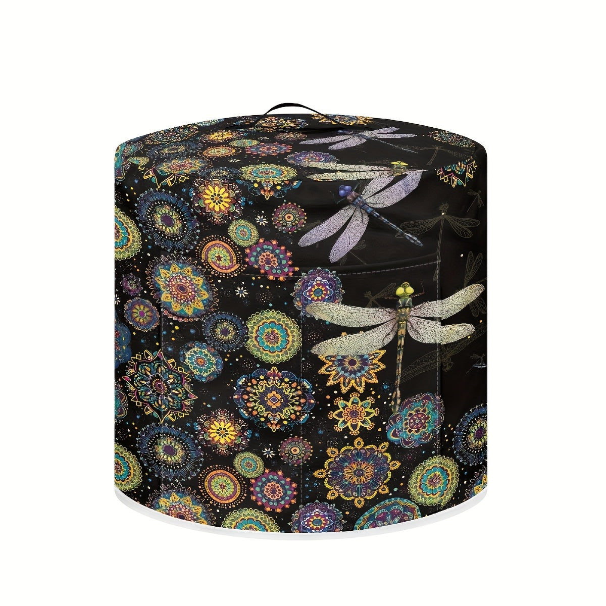 Funda antipolvo con patrón libélula para olla a presión de 8 cuartos, freidora de aire, olla arrocera, azul y oro