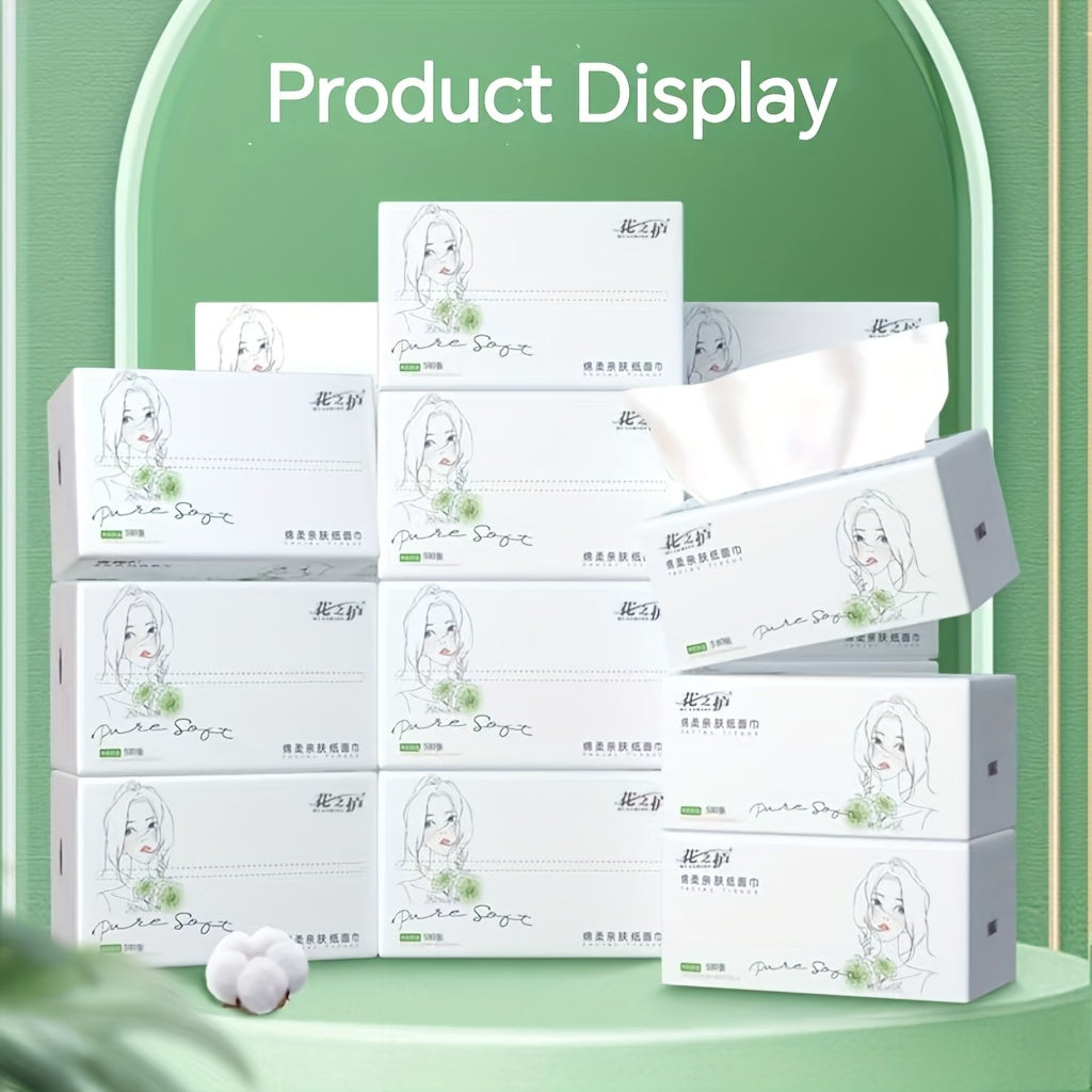 580 dona yumshoq 5-qavatli qog'oz sochiq, bambuk, neytral yoritilmagan, uy, restoran, sayohat uchun