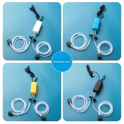 USB Aquarium Air Pump Dual-Port Quiet Oxygenator with Air Stone for Fish Tanks