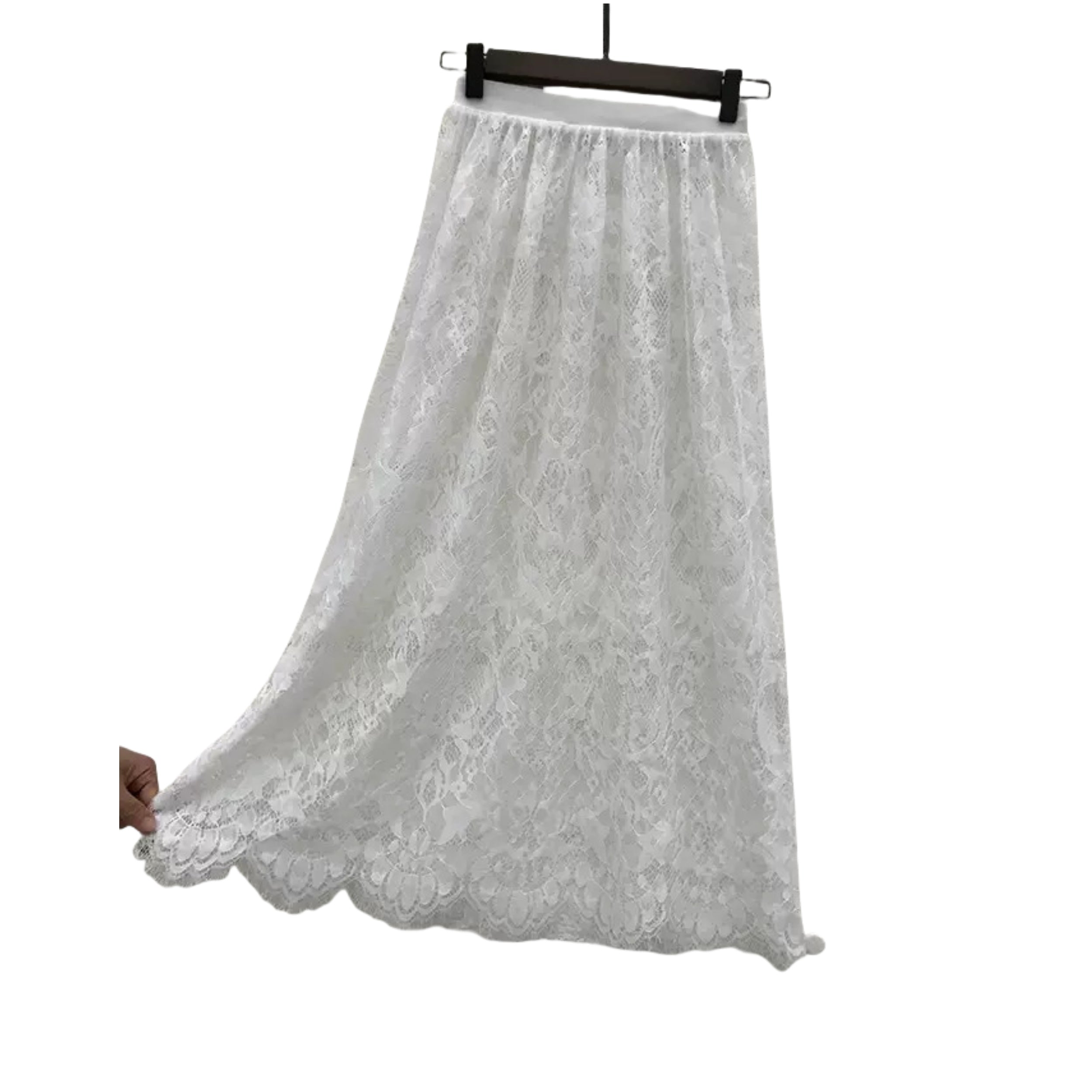 Victorian Gothic Lace Petticoat Skirt for Brides Polyester Romantic Layering Available in Two Lengths