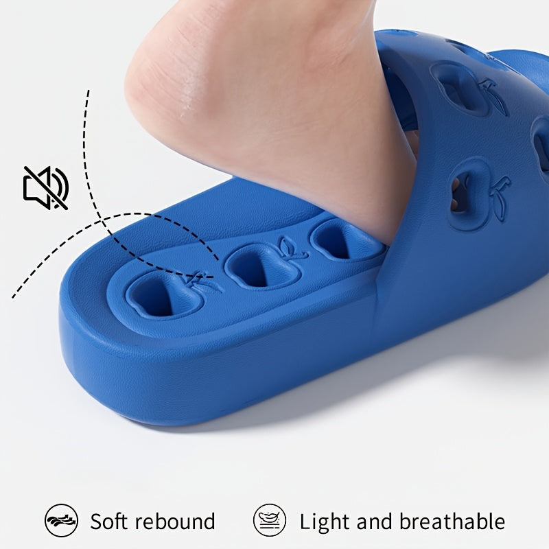 Women's Bathroom Slippers Soft Sole Quick-Dry Cute Apple Indoor Outdoor