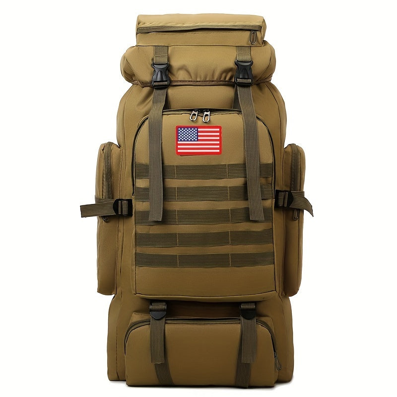 Large 80L Water-Resistant Hiking Backpack for Men and Women Travel and Mountaineering