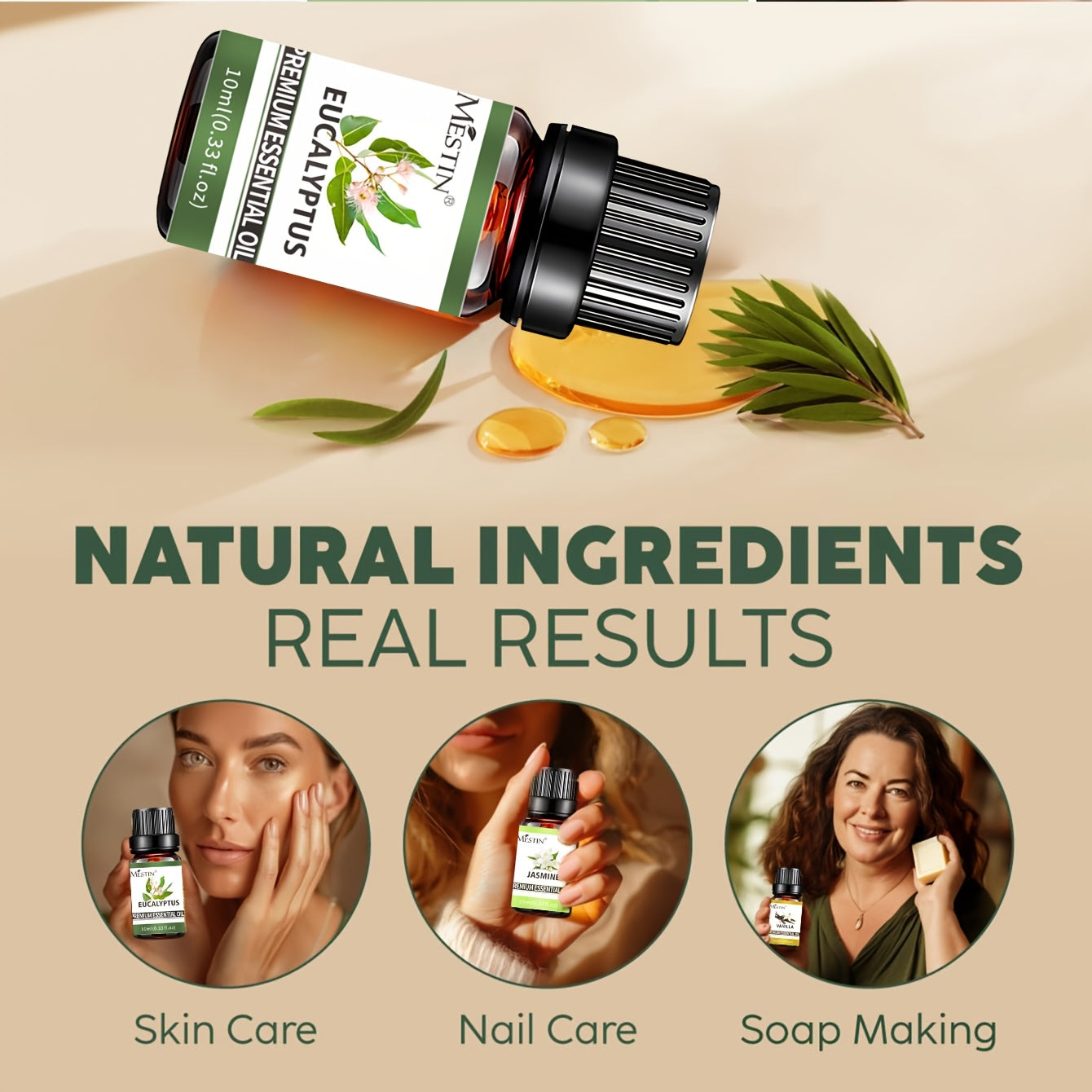 High-Quality Essential Oil 100% Pure Plant Extract 33 Flavors Multi-Purpose for Skin Hair Diffuser Spa Massage