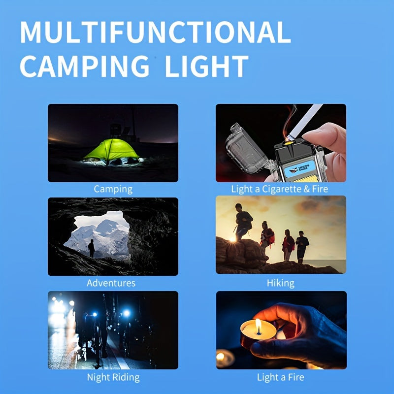 Rechargeable LED Flashlight and Windproof Lighter for Camping Hiking and Outdoor Activities
