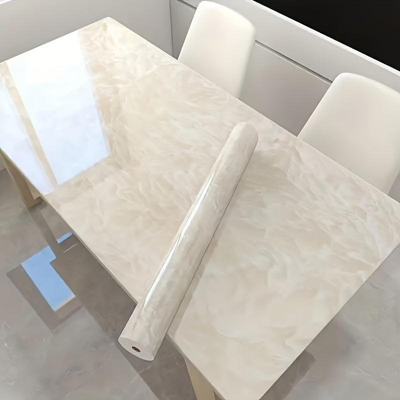 Self-Adhesive Marble Pattern Wallpaper Waterproof Removable for Kitchen Bedroom Living Room