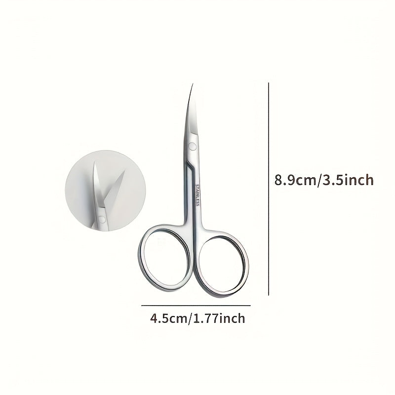 Stainless Steel Nail Scissors for Manicure and Pedicure, Rust-Resistant