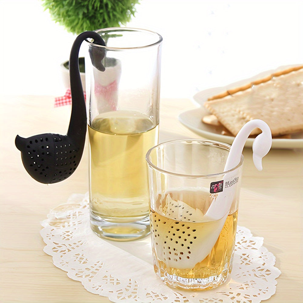 Plastic Swan-Shaped Mini Tea Infuser, Loose Leaf and Blooming Tea Strainer