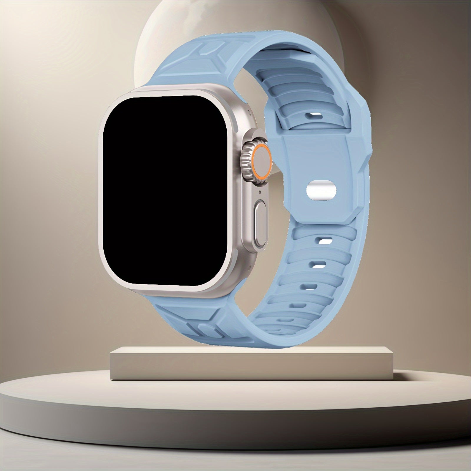 Silicone Sport Watch Band for Apple Watch Water-Resistant Compatible with Series 4-10 Men Women