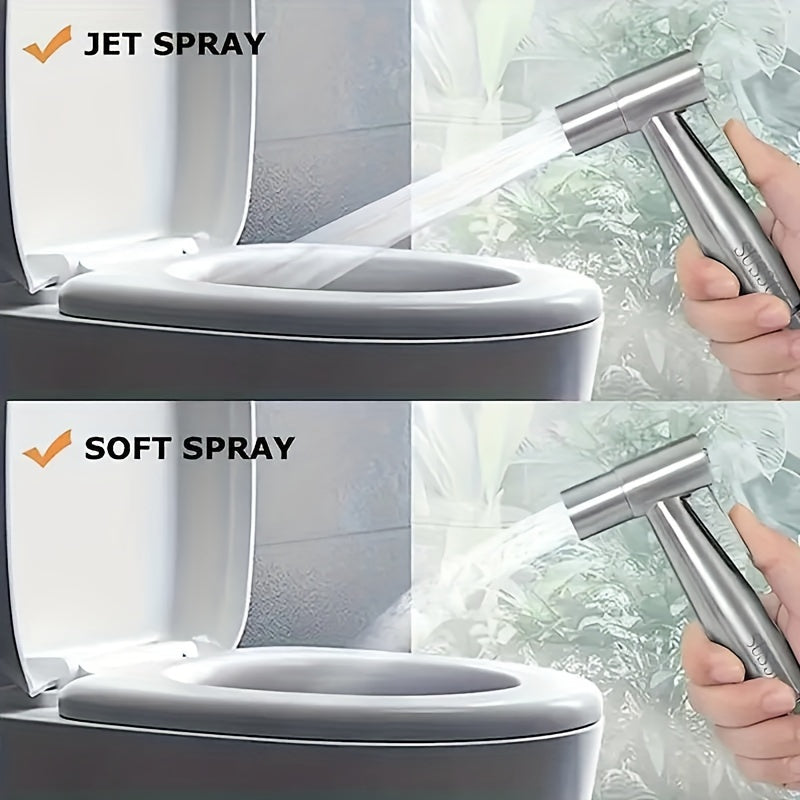 Stainless Steel 3-Piece Shower Head Set with Handheld Bidet and Tub Attachment