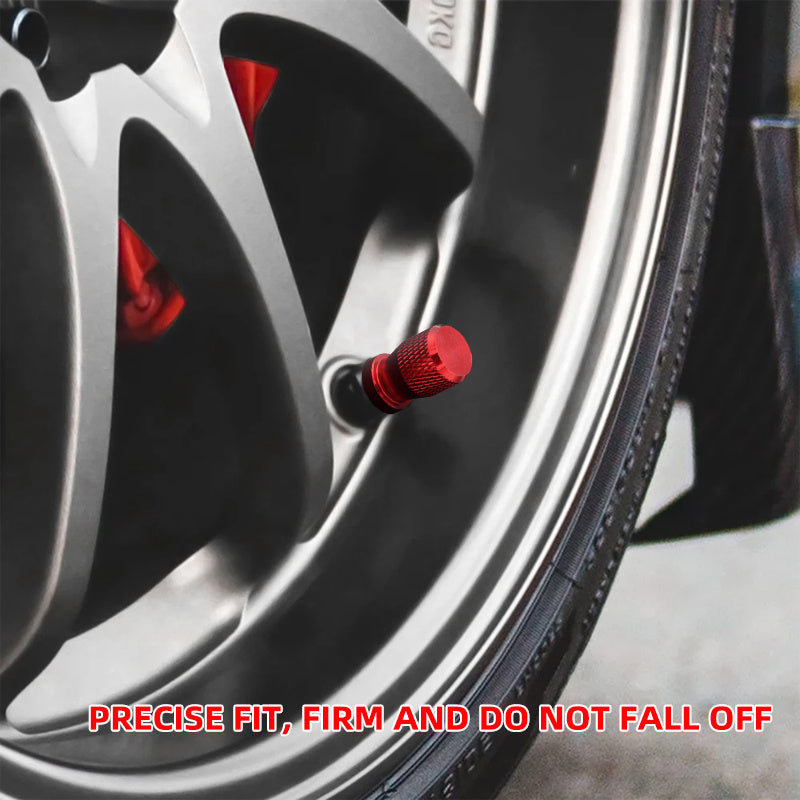 4pcs Aluminum Tire Valve Stem Cap Covers for Car Wheels Black Durable