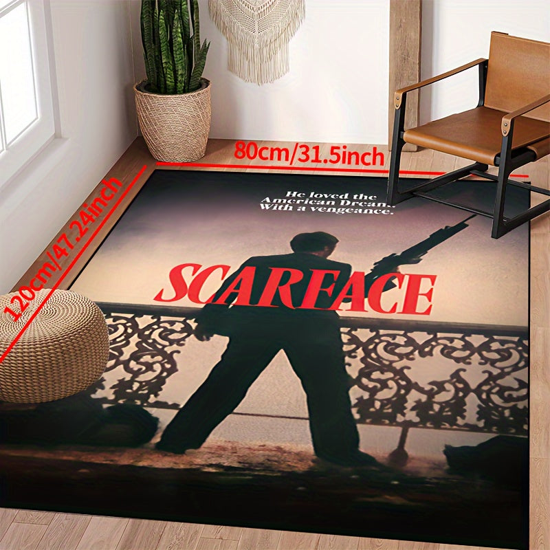 Non-Slip Rug Polyester Carpet for Entryway Living Room Bedroom Patio Garden