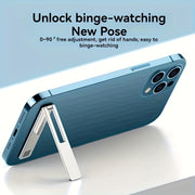 Ultra-Thin Aluminum Alloy Mobile Phone Holder with Back Support and Paste-Type Carrying