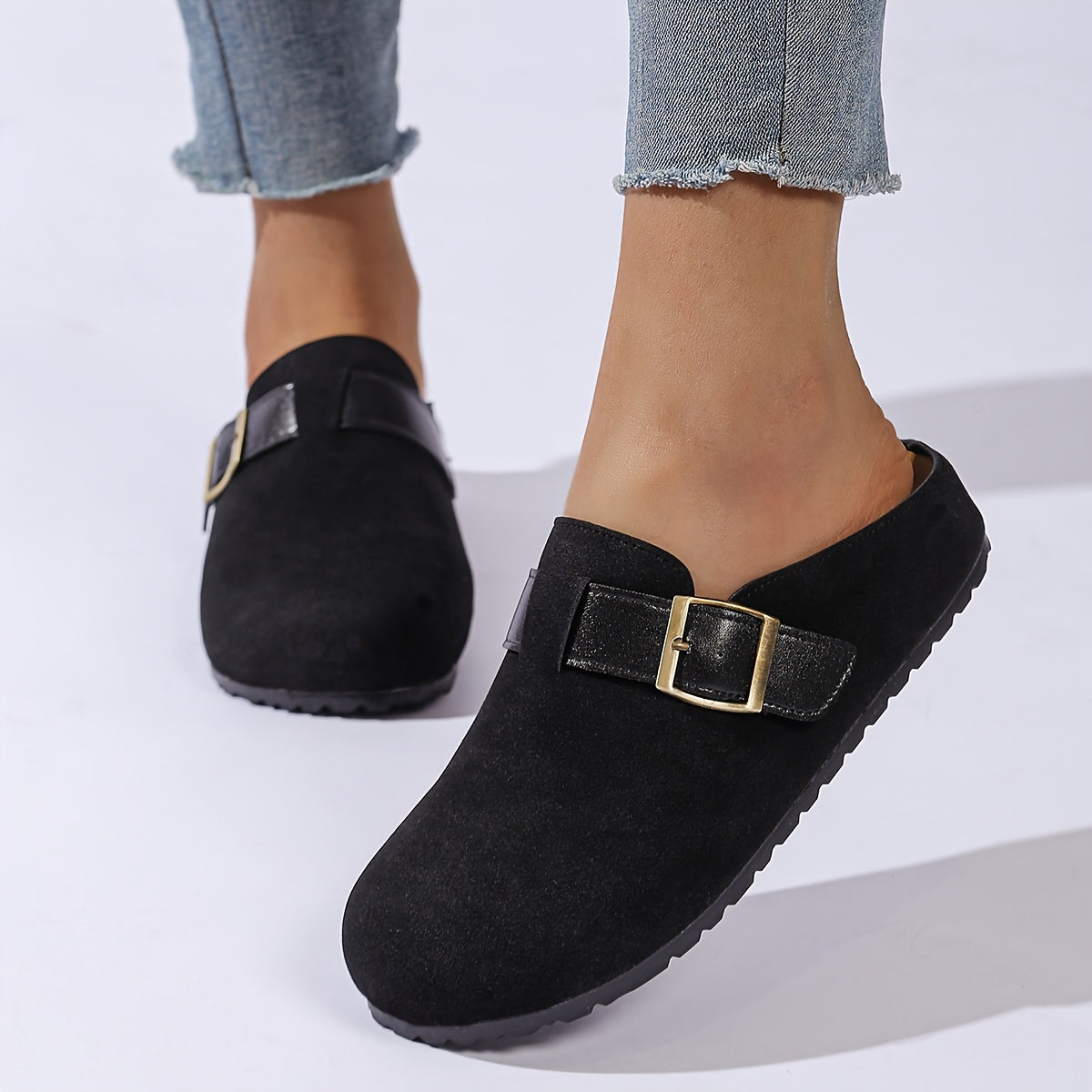 Women's Floral Fairy Style Mules Soft Sole Slip-On Casual Shoes