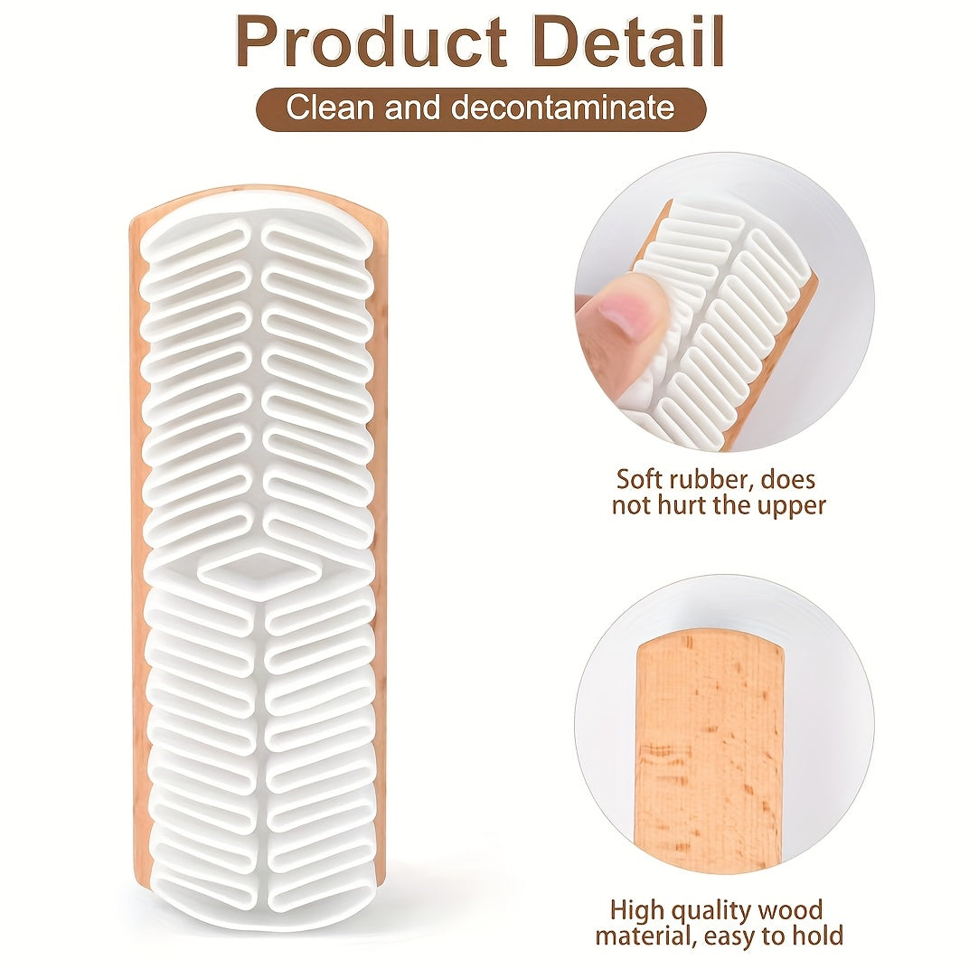 Men's Dress Shoe Stretchers with Suede Rubber Brush, Adjustable, Includes Laces and Cleaning Tools