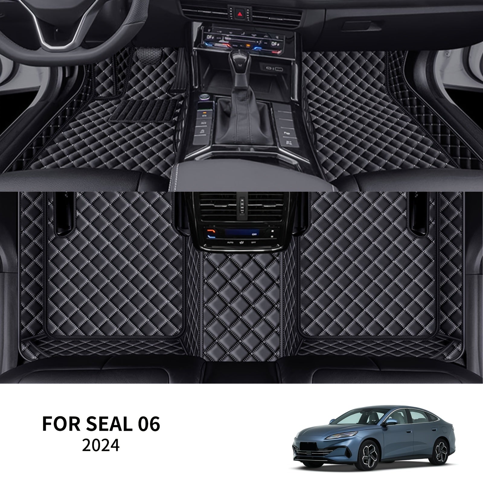 Car Floor Mats Set Leather All-Weather Protection for Left-Hand Drive Vehicles