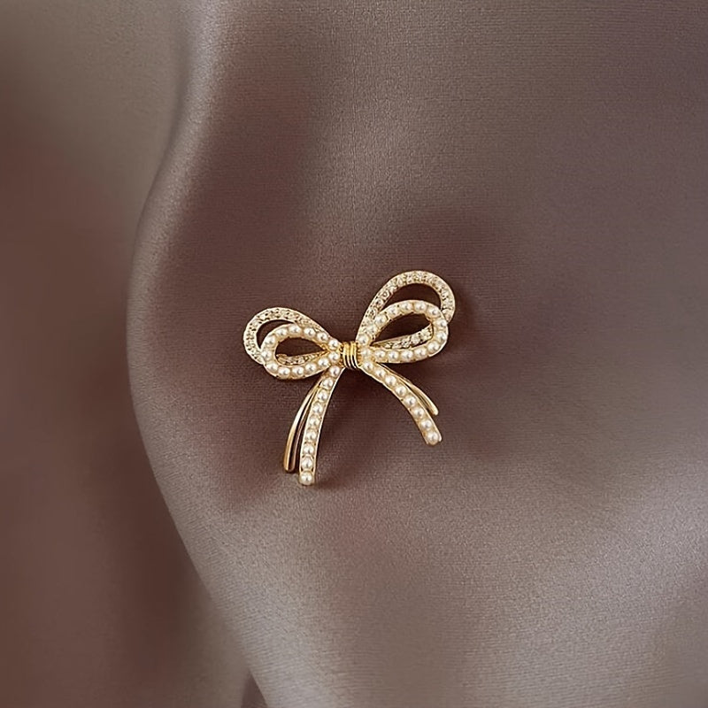 Rhinestone Bow Tie Brooch Pin for Women and Girls Stylish Fashion Accessory in 1 or 2 Pieces