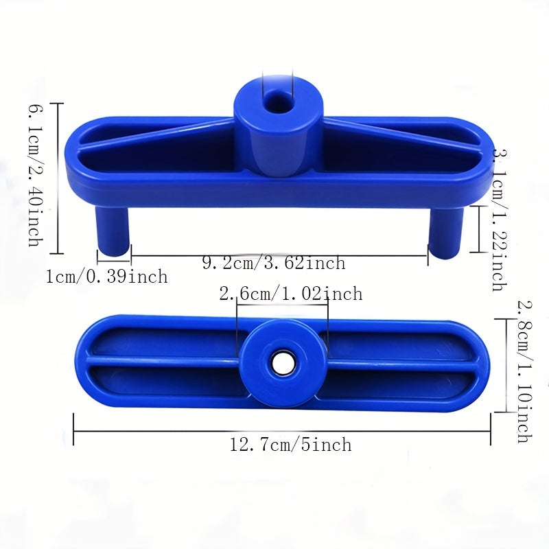 Blue Plastic Woodworking Drilling Locator for Precision Hole Marking