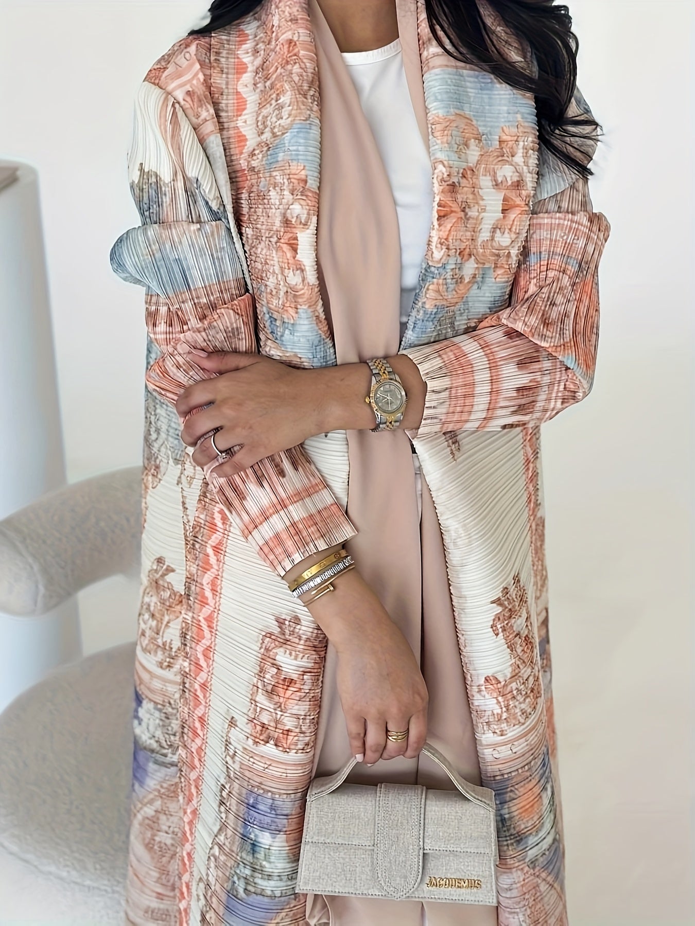 Plus Size Floral Print Maxi Kaftan Dress Womens Lightweight Summer Robe