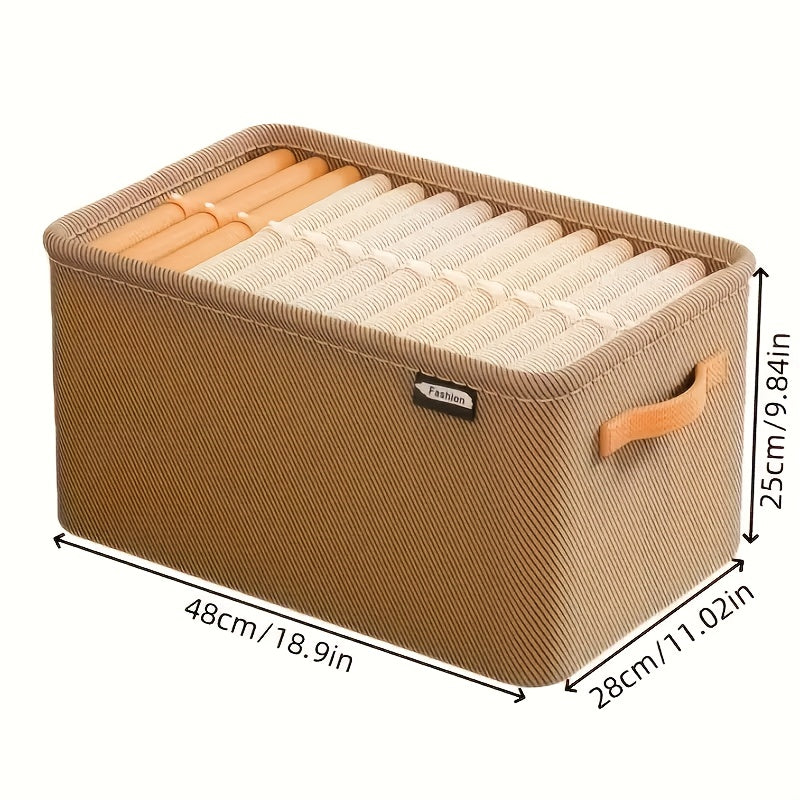 Klassik mato saqlash savatlari - shkaf, raf, ofis va talabalar yotoqxonasida foydalanish uchun ko'p funksiyali tashkilotchilar, kiyim-kechak, turli xil narsalar va uy tartibi uchun mukammal.