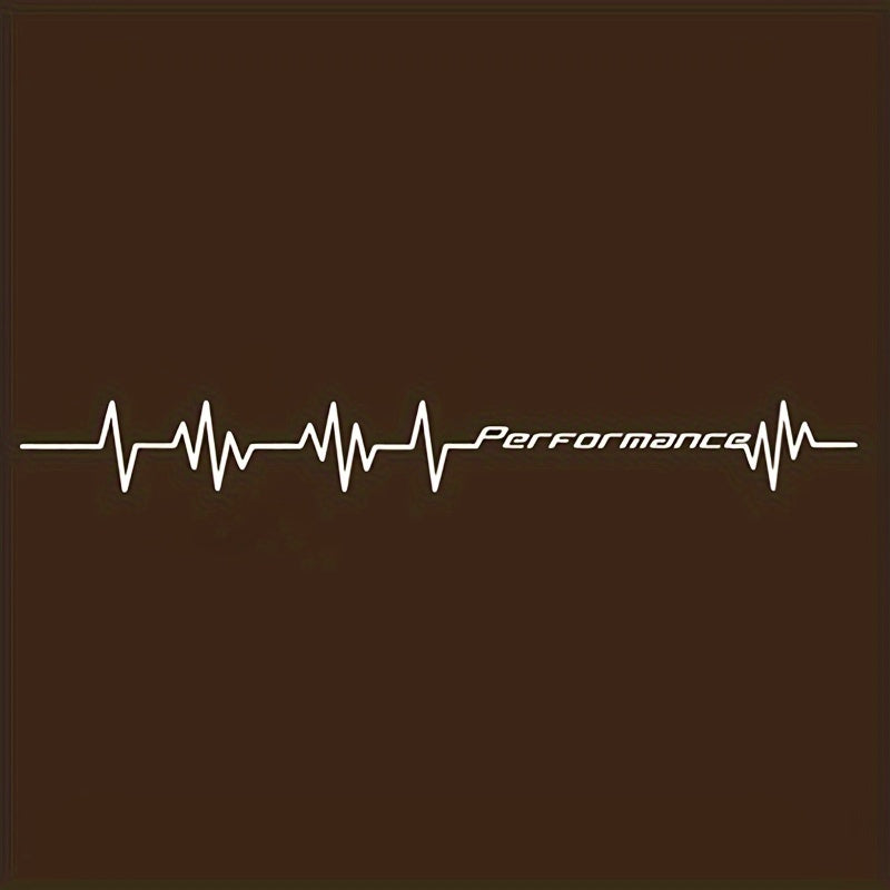 Декаль на виниловой основе Performance Heartbeat - прочная наклейка для лобового стекла, бампера, капота