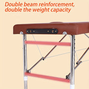 Foldable Adjustable Height Massage Table with Face Pillow for Spa Home Tattoo