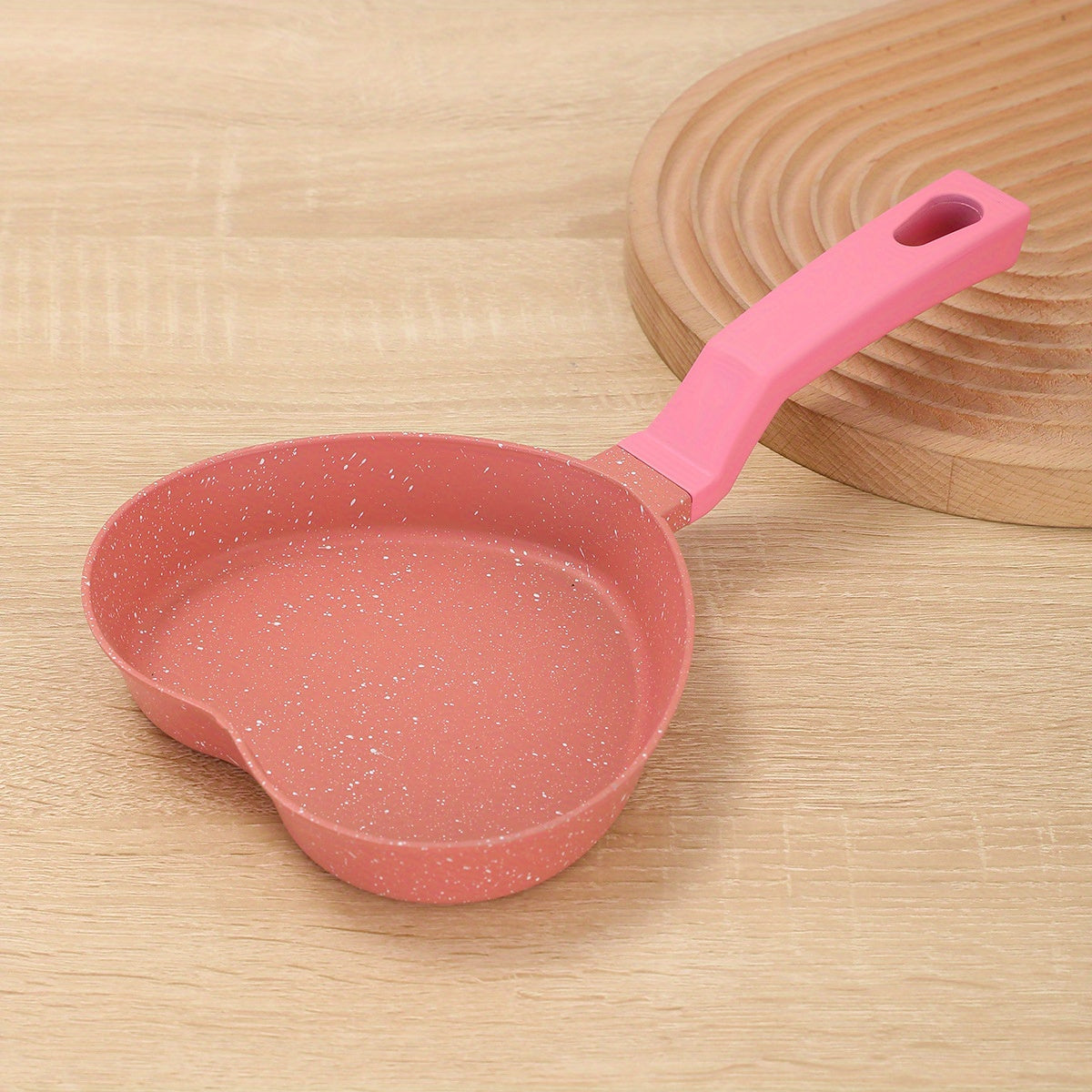 Sartén para huevos con forma de corazón, antiadherente, recubierta de piedra, de aluminio para tortillas, panqueques, hamburguesas