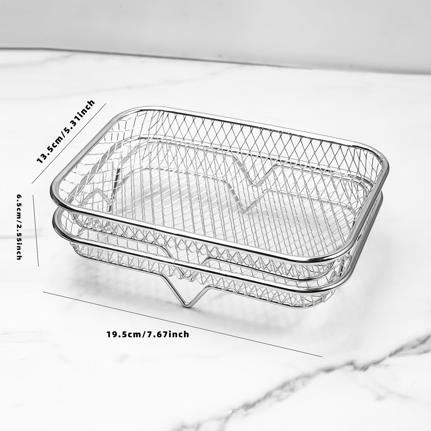 Accesorios de rejilla para freidora de aire de acero inoxidable 304 con cesta de parrilla y soporte para tostadas con tocino