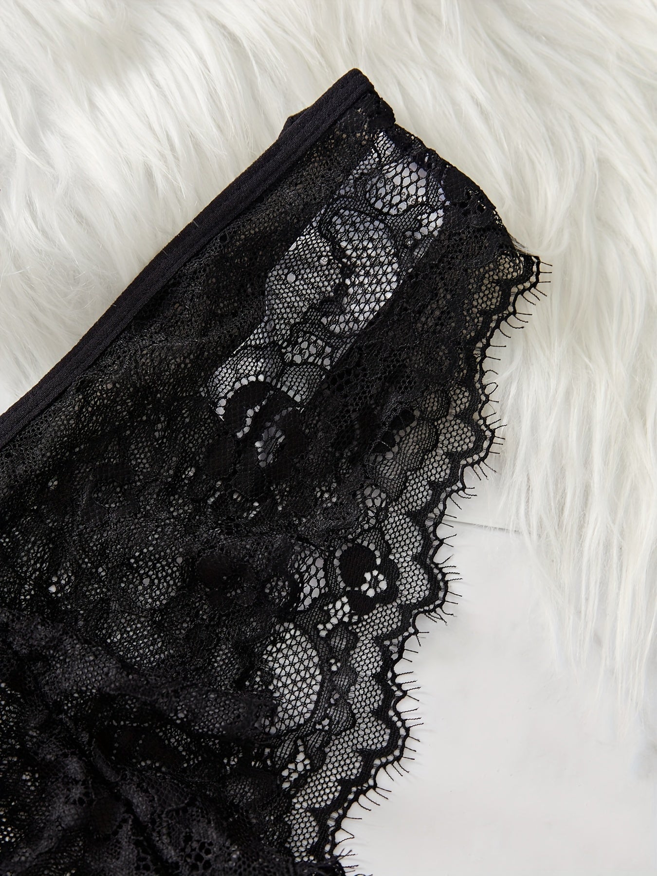 Women's Floral Lace Lingerie Set with Cut-Out V-Neck Slip Dress and Matching Panties