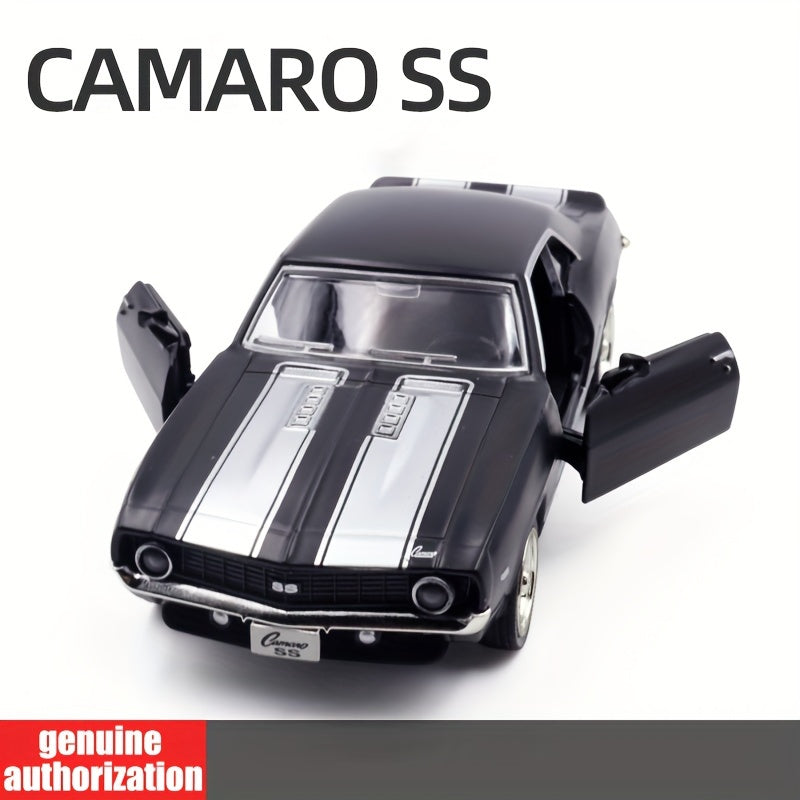 Kids Toy Car 1:36 Scale Alloy Pull-Back Double Door Red Black