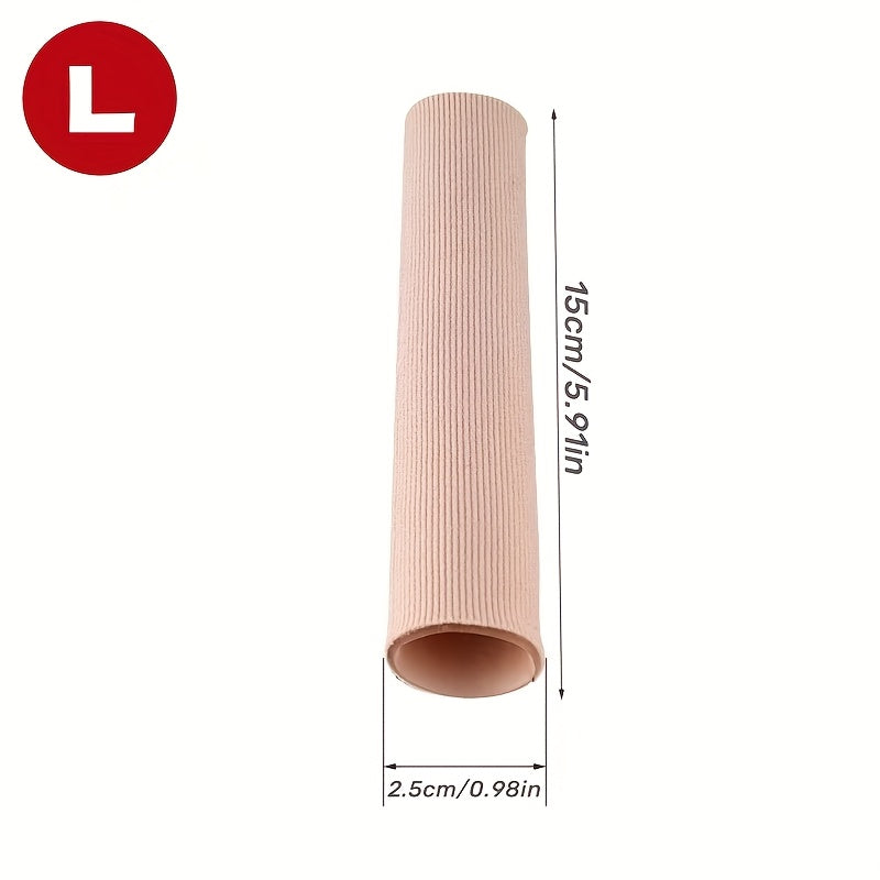 Unisex Silicone Toe and Finger Sleeves Beige Cut-to-Fit Protective Gear