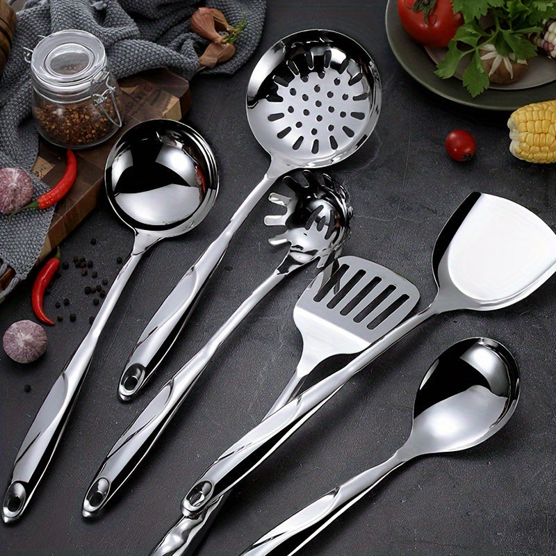 Stainless Steel Kitchen Utensil Set 6 Pieces Non-Stick Cookware Tools