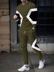 Men's 3D Animal Print Sweatshirt and Sweatpants Set Polyester Casual Autumn Winter