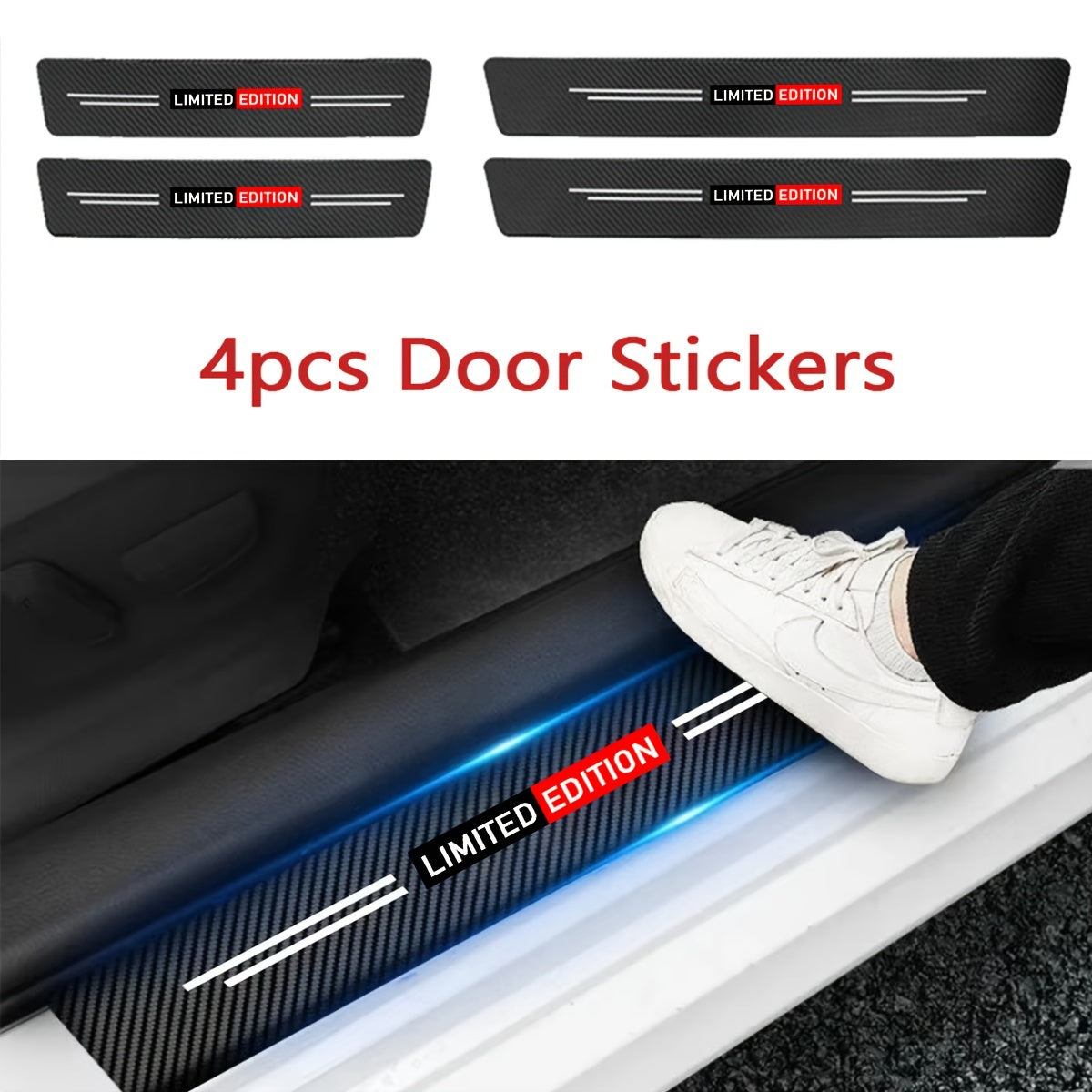 Carbon Fiber Car Door Sill Protectors for Multiple Models