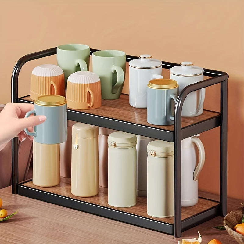 Маленькая полка для организации гостиной, обеденного стола или бара с многоуровневым хранением для закусок и чашек.