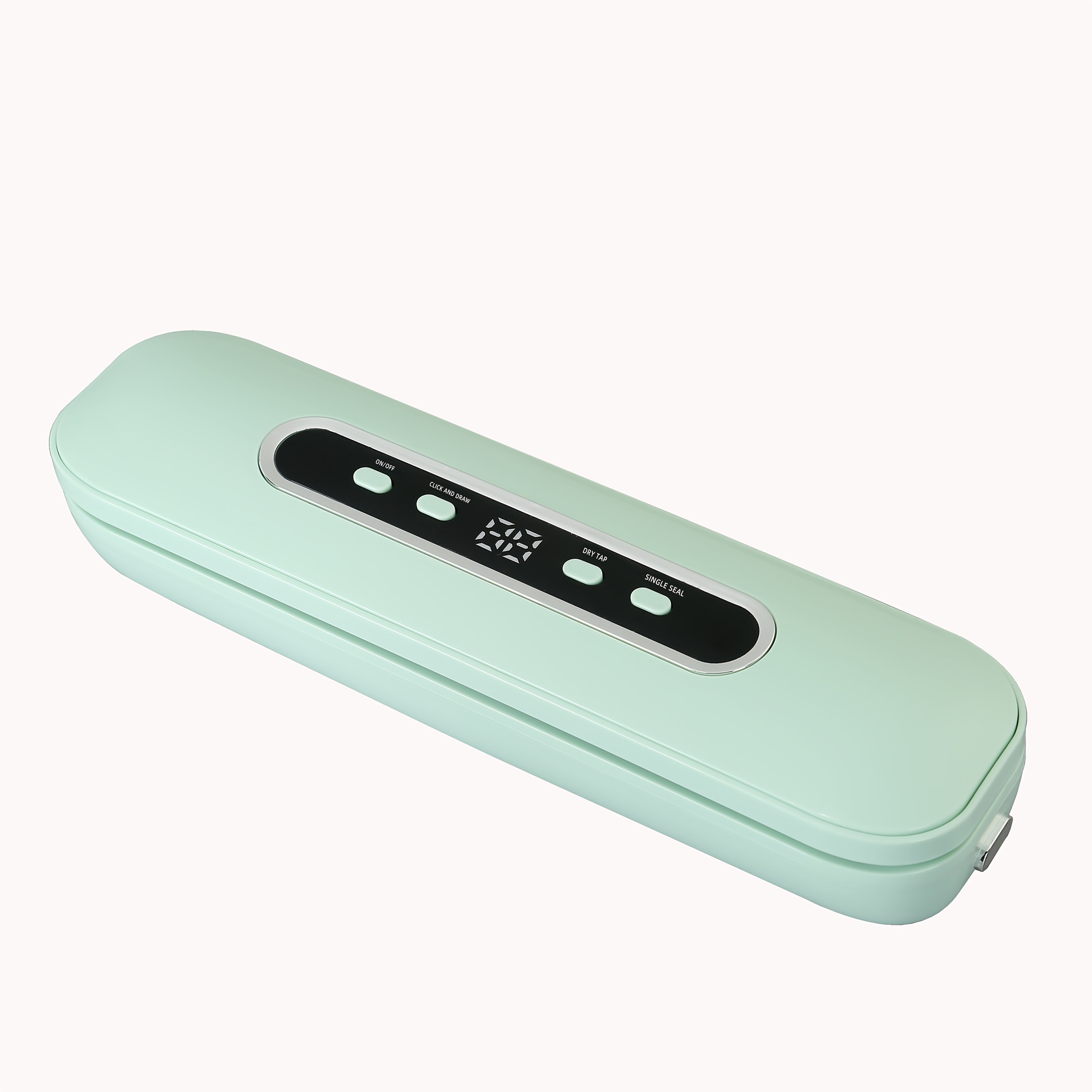 80kpa Vacuum Sealer LCD displey va Aqlli tugmalar bilan - Oziq-ovqat saqlash muddatini uzaytiradi, 4 rejim, Tashqi ovqat ovqat ovqatlanish va oshxona uchun ideal, Oq va Yengil yashil variantlar